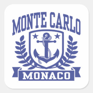 Monte Carlo Monaco Quadratischer Aufkleber