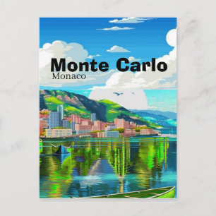 Monte Carlo Monaco Reise Postkarte, Monaco Postkar Postkarte