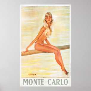 Monte Carlo Monaco Vintage Poster