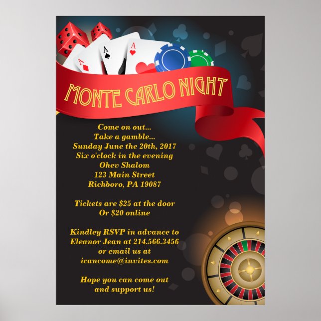 Monte Carlo Poster 26 x 36 (Vorne)