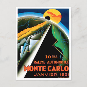 Monte Carlo Rallye 1931 Oldtimer-Rennsport-Postkar Postkarte