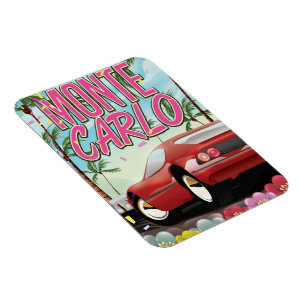 Monte Carlo Reiseplakat Magnet