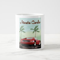 Monte Carlo Sportwagen Reiseplakat