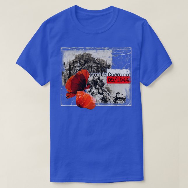 Monte Cassino Italien WW2 T-Shirt (Design vorne)