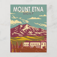 Monte Etna Sizilien Kunstvoll wandern Vintag