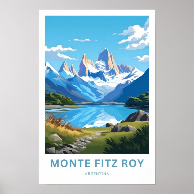 Monte Fitz Roy Argentina Travel Print Poster (Vorne)