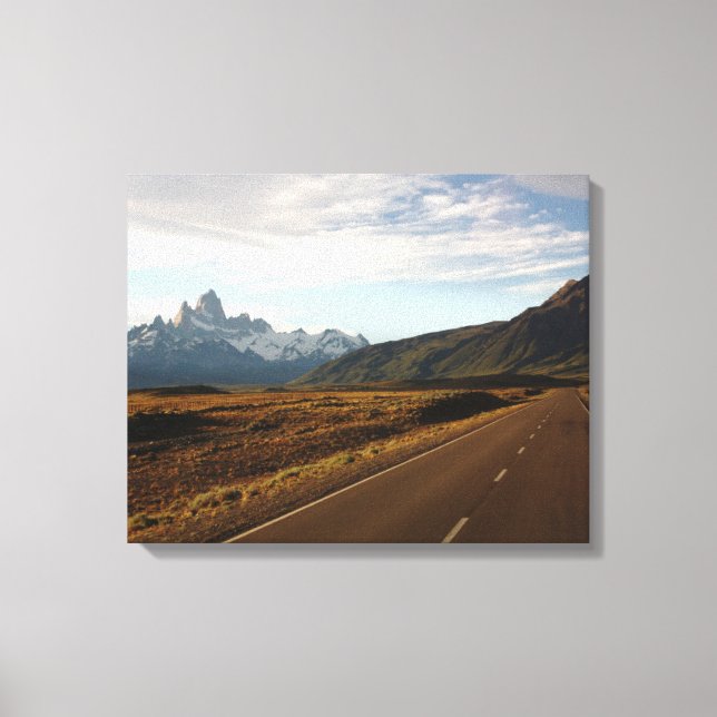 Monte Fitz Roy und Monte Cerro Torre Leinwanddruck (Vorderseite)