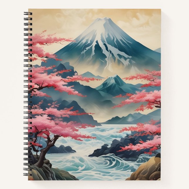 Monte Fuji y Sakura Notizbuch (Vorderseite)