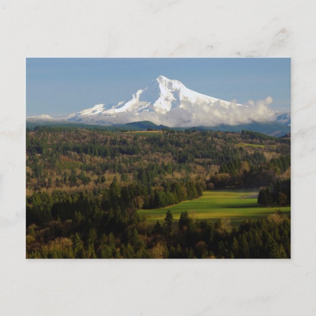 Monte Hood, Jonsrud Viewpoint, Sandy, Oregon Postkarte (Vorderseite)