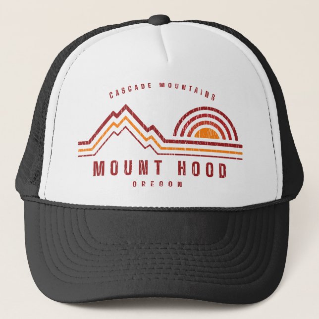 Monte Hood Oregon Cascade Truckerkappe (Vorderseite)