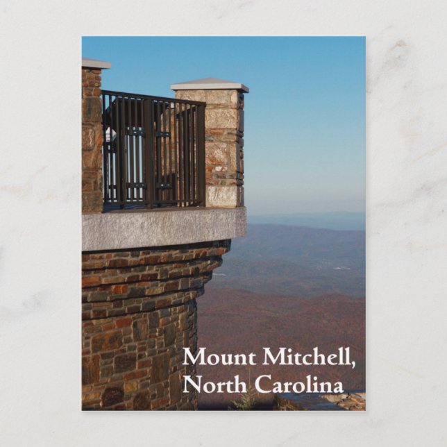 Monte Mitchell, North Carolina Postkarte (Vorderseite)