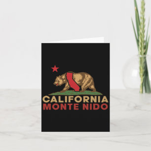 Monte Nido Kalifornien Vintage-Bär Retro-Bundessta Karte