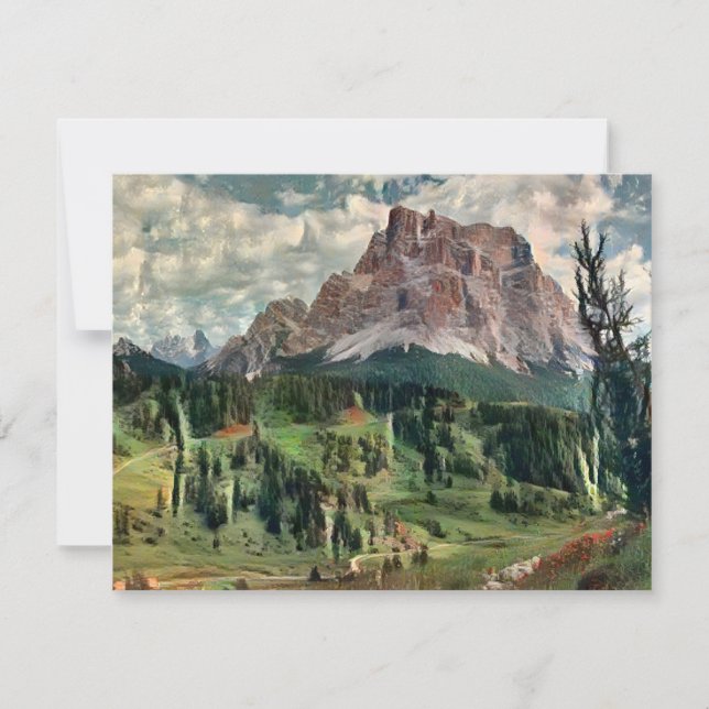 Monte Pelmo Malerei Postkarte (Vorderseite)