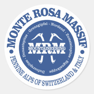 Monte Rosa Gebirgsmassiv Runder Aufkleber