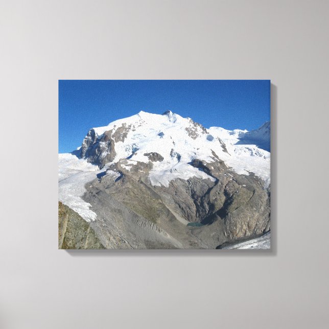 Monte Rosa, Schweizer Alpen Leinwanddruck (Vorderseite)