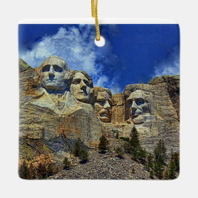 Monte Rushmore Süd Dakota Keramikornament (Vorderseite)