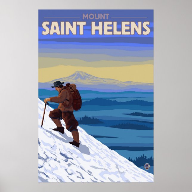 Monte Saint Helens - Climber - Reiseplakat Poster (Vorne)