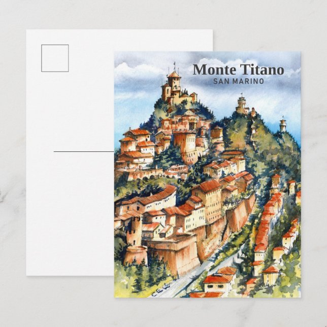 Monte Titano San Marino Pinakothek Züst Postkarte (Vorne/Hinten)
