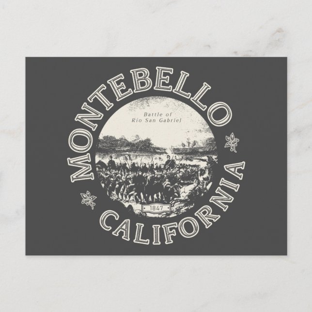 MONTEBELLO LOS ANGELES CALIFORNIA VINTAG POSTKARTE (Vorderseite)