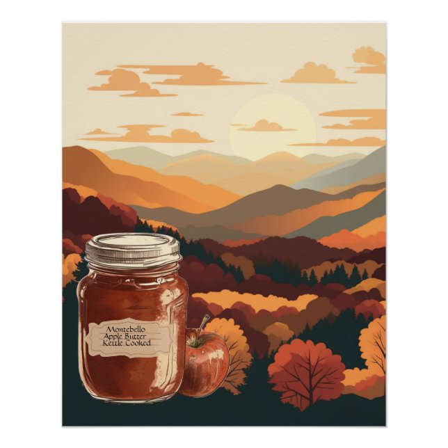 Montebello, Virginia Apple Butter anpassbar Poster (Vorderseite)