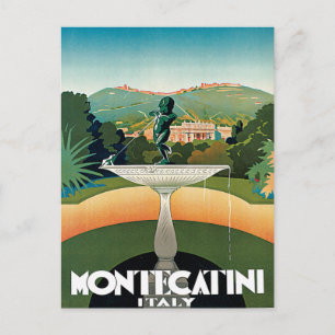 Montecatini Italien Vintage Travel Postkarte