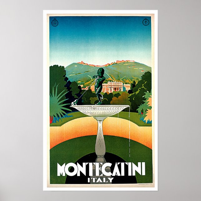 Montecatini Toskana Italien Vintage Poster (Vorne)