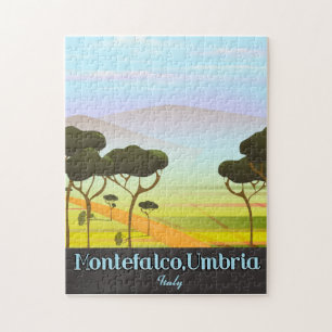 Montefalco, Umbrien Italien Reiseplakat Puzzle