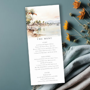 Montego Bay Jamaica Landscape Wedding Menu Card Einladung