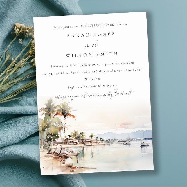 Montego Bay Jamaica Landschaft Paare Dusche Einladung (Von Creator hochgeladen)