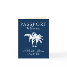 Montego Bay Jamaica Passport Hochzeitseinladung