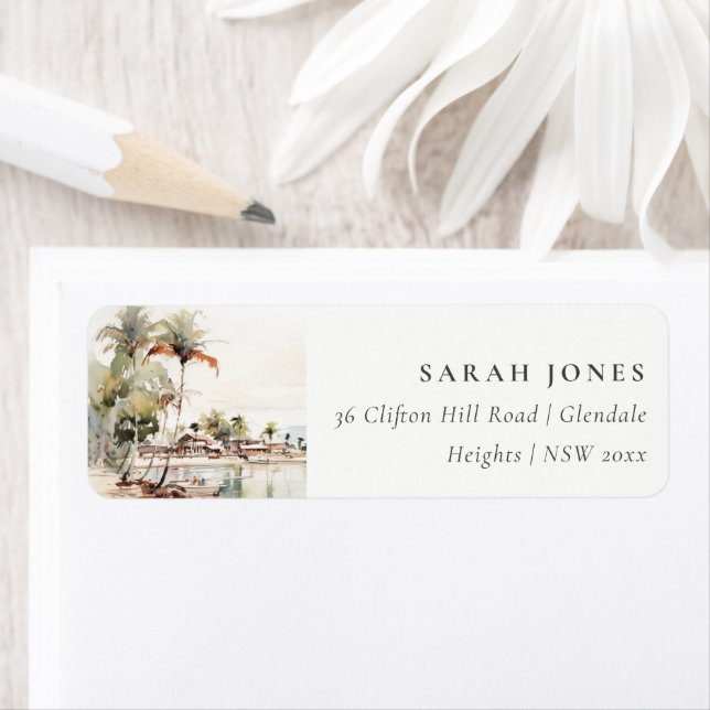 Montego Bay Jamaica Wasserfarbe Landschaftsadresse (Insitu)