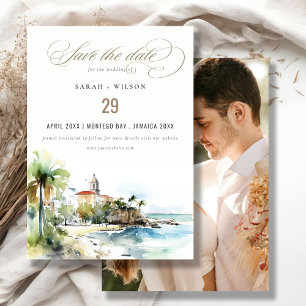 Montego Bay Jamaika Landschaft Hochzeitsfoto Save The Date