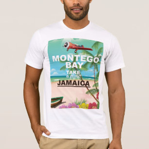 Montego Bay Jamaika Vintage-Reiseposter T-Shirt