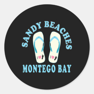 Montego Bay Urlaub Sandstrände im Herzen Gedreht F Runder Aufkleber