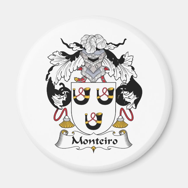 Monteiro Familienwappen Magnet (Vorne)