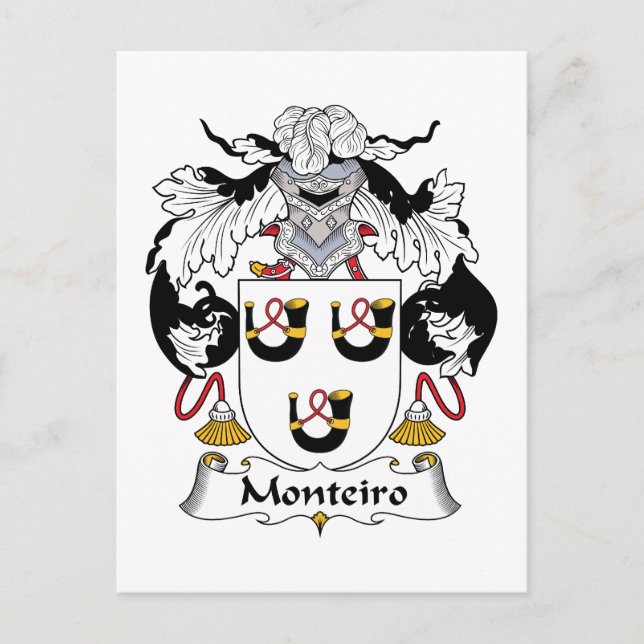 Monteiro Familienwappen Postkarte (Vorderseite)