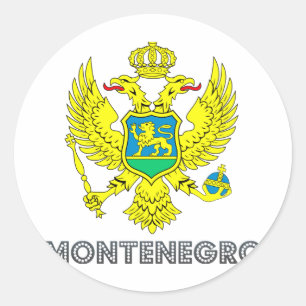 Montenegrinisches Emblem Runder Aufkleber