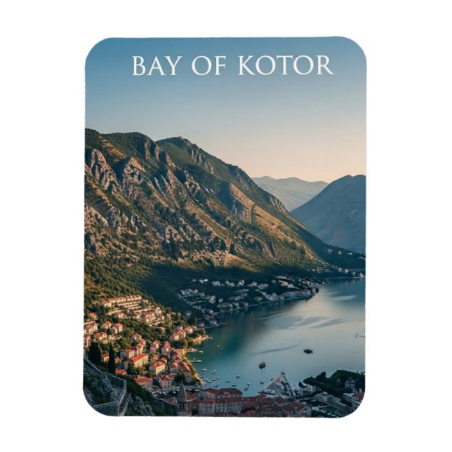 Montenegro Bucht von Kotor Reise Magnet (Vertikal)