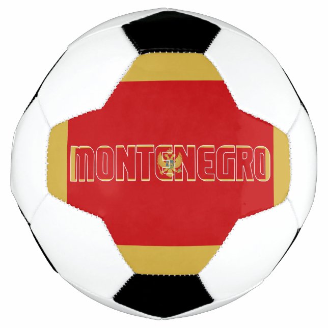 Montenegro Flag Adortable Patriotic Fußball (Vorderseite)