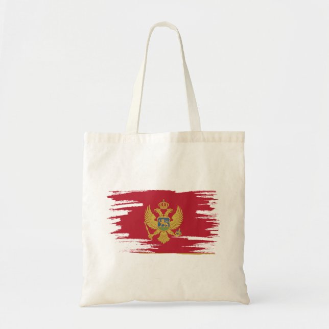 Montenegro Flag Brush Art Tragetasche (Vorne)