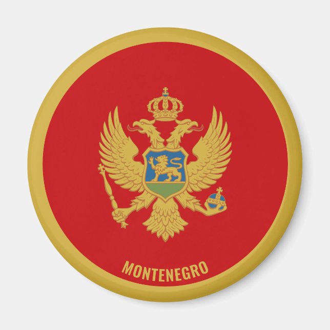 Montenegro Flag Charming Patriotic Magnet (Vorne)