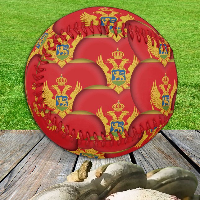 Montenegro Flag, Herz-Baseballs, Liebe Montenegro Baseball (Von Creator hochgeladen)
