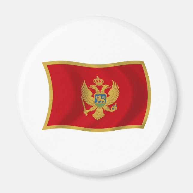 Montenegro Flag Magnet (Vorne)