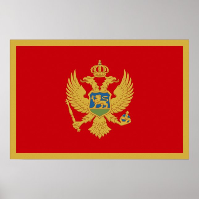 Montenegro Flag Poster (Vorne)