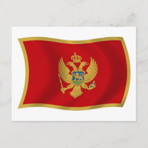 Montenegro Flag Postkarte