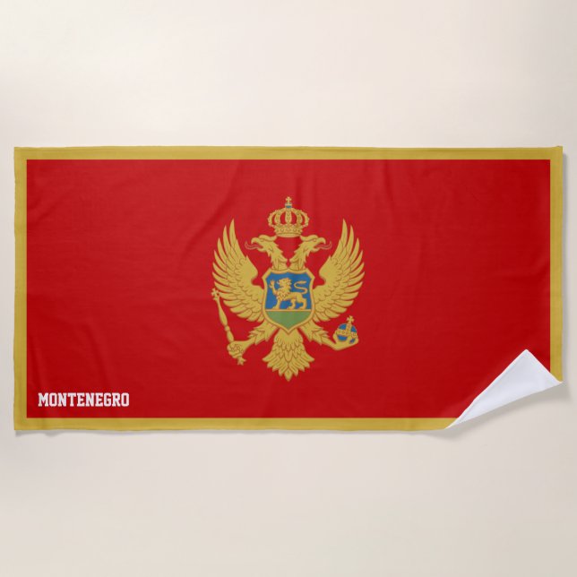 Montenegro Flag Splendid Patriotic Strandtuch (Vorderseite)