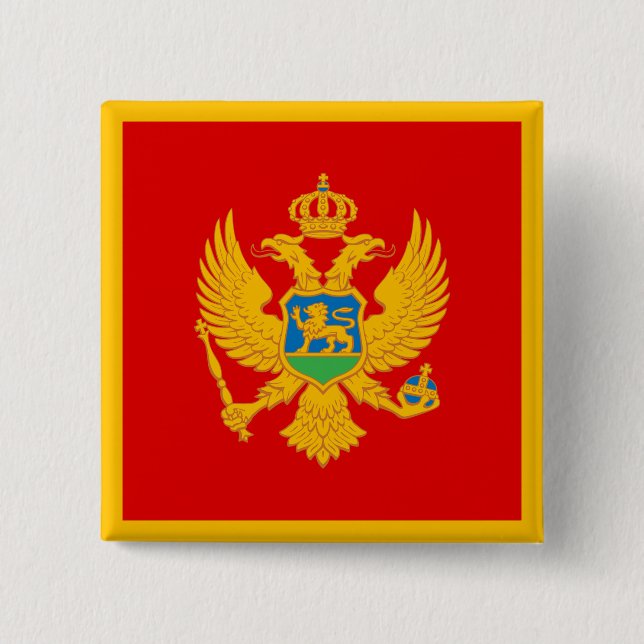 Montenegro-Flagge Button (Vorderseite)