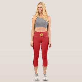 Montenegro-Flagge Capri Leggings