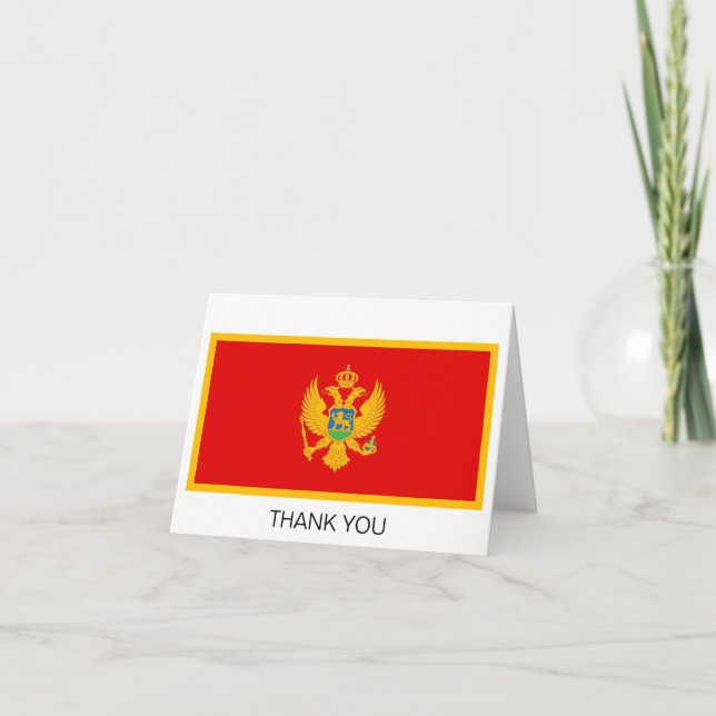 Montenegro-Flagge Dankeskarte (Vorderseite)