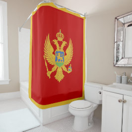 Montenegro-Flagge Duschvorhang